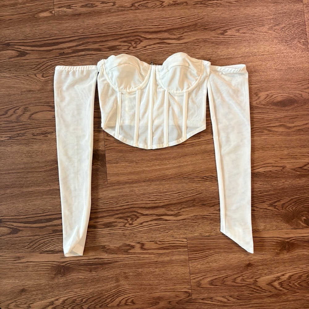 Edikted White Corset Top